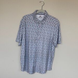 Johnston & Murphy Light Blue Patterned Shirt